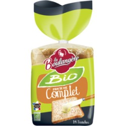 LA BOULANGERE Pain de mie complet grandes tranches Bio - 500g